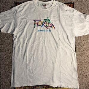 Anvil White Florida Naples Graphic Tee